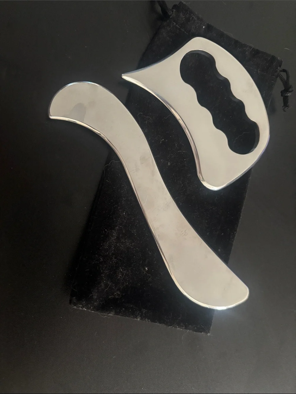 Silver Stainless Steel Gua Sha Massage Tools